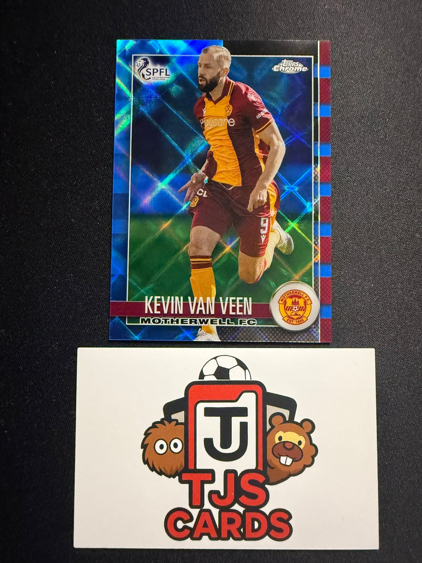 Kevin Van Veen - Blue Tartan /75 - TOPPS Chrome SPFL 2022/23