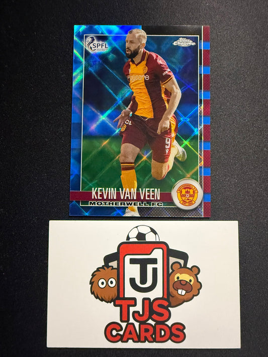 Kevin Van Veen - Blue Tartan /75 - TOPPS Chrome SPFL 2022/23
