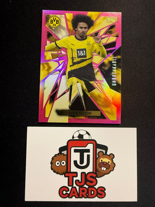Karim Adeyemi - Unbreakable Pink /75 - TOPPS BvB Vernissage 2023/24