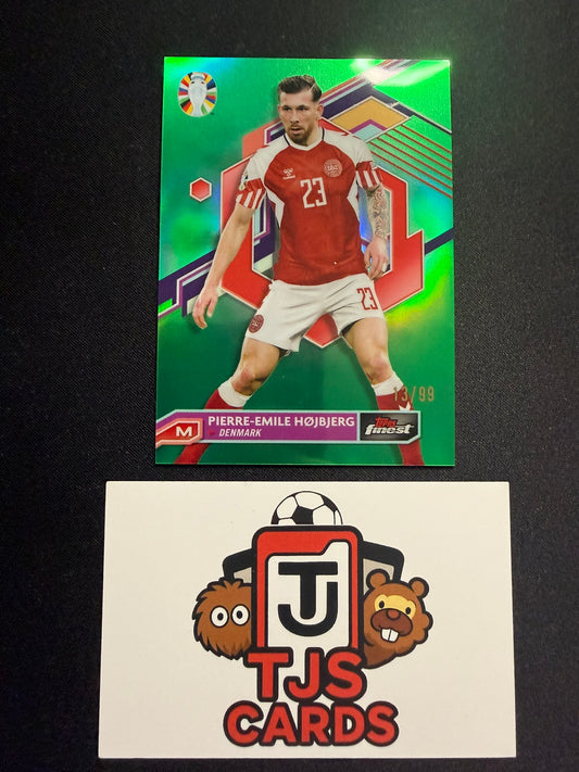 Pierre-Emile Hojbjerg - Green /99 - TOPPS Finest Road To EURO 2024