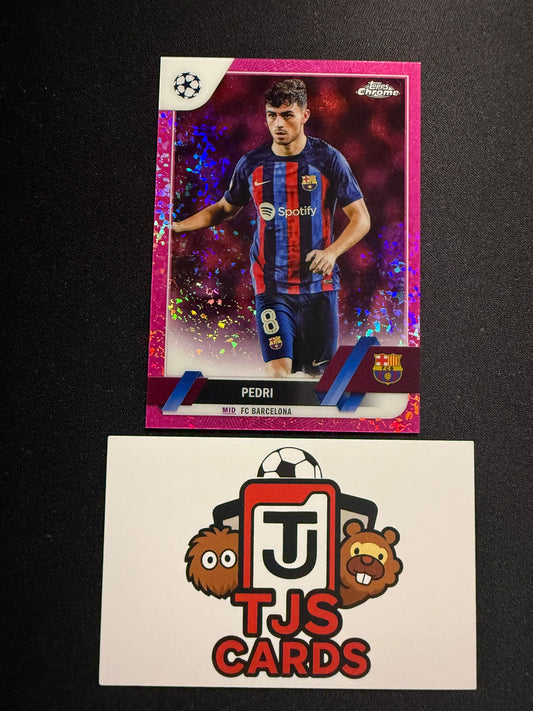 Pedri - Pink Mini-Diamond /175 - TOPPS Chrome UCC 2022/23