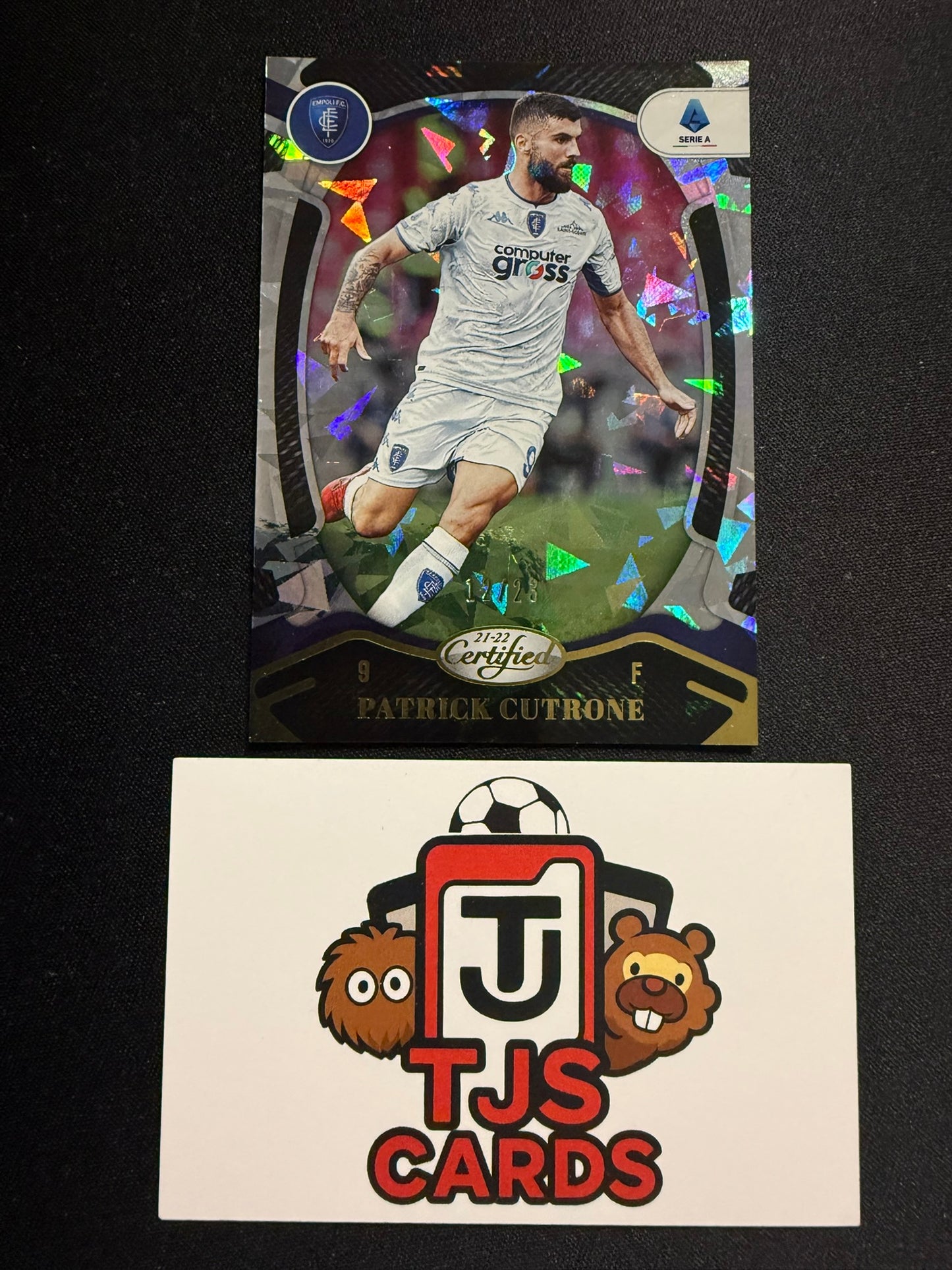 Patrick Cutrone - Cracked Ice /23 - Panini Chronicles Certified Serie A 2021/22
