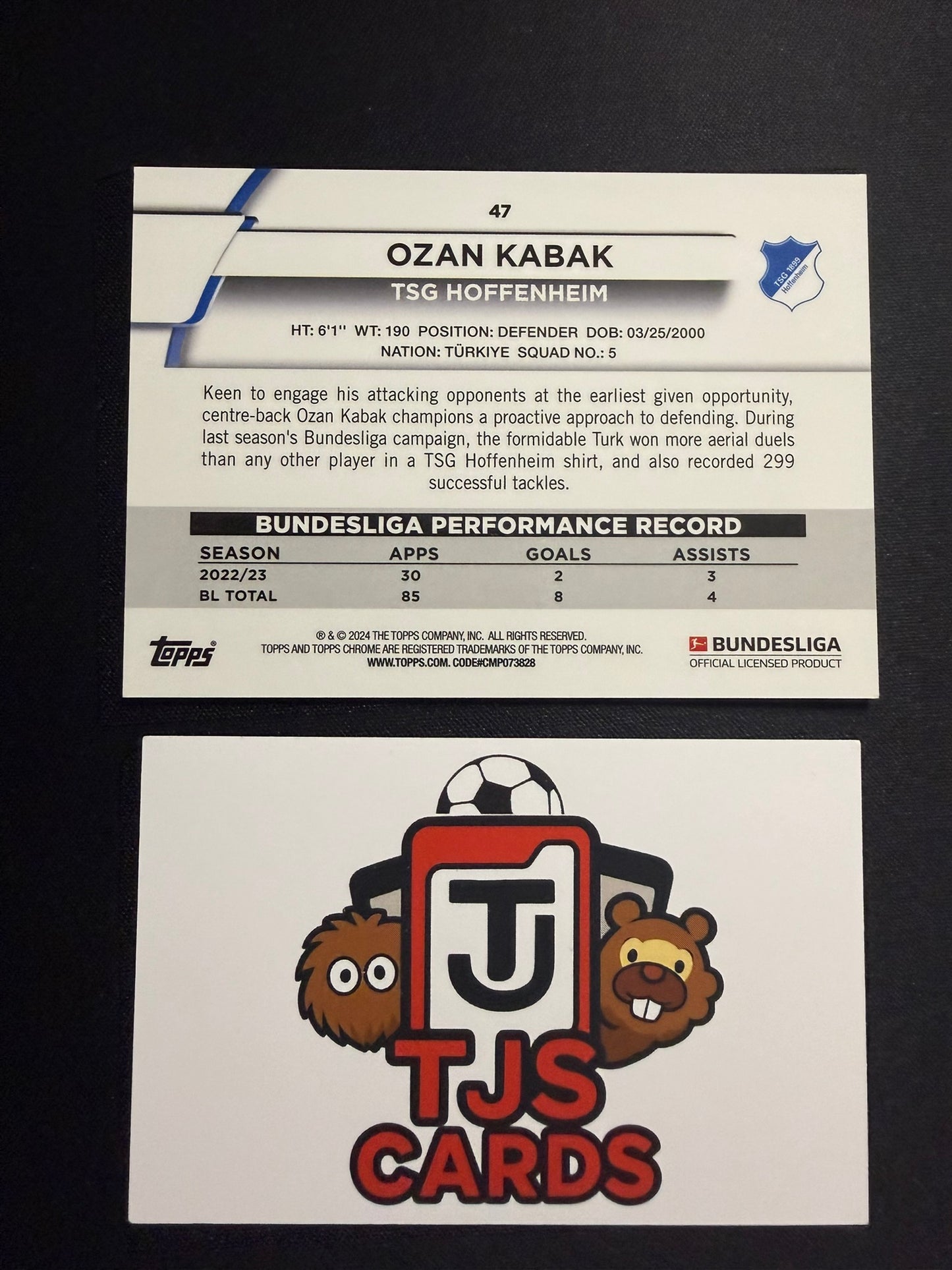 Ozan Kabak - Gold /50 - TOPPS Bundesliga Sapphire 2023/24