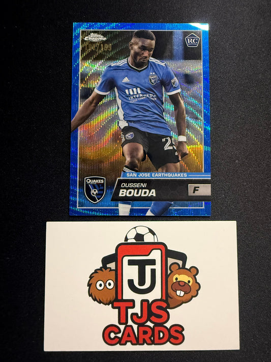 Ousseni Bouda - Rookie Blue Wave /199 - TOPPS Chrome MLS 2023