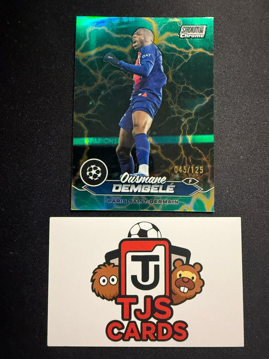 Ousmane Dembele - Green / Yellow /125 - TOPPS Stadium Club Chrome 2023/24