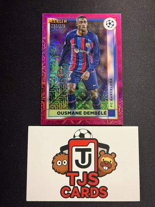 Ousmane Dembele - Pink Mojo /275 - TOPPS Merlin Chrome 2022/23