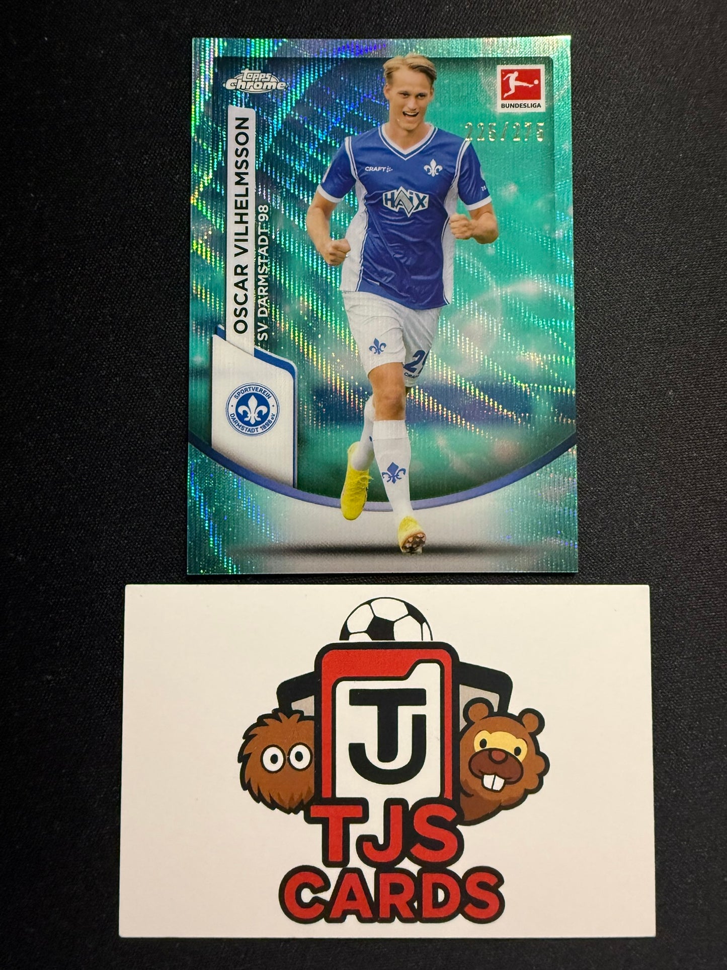 Oscar Vilhelmsson - Aqua Wave Bubbles /275 - TOPPS Bundesliga Chrome 2023/24