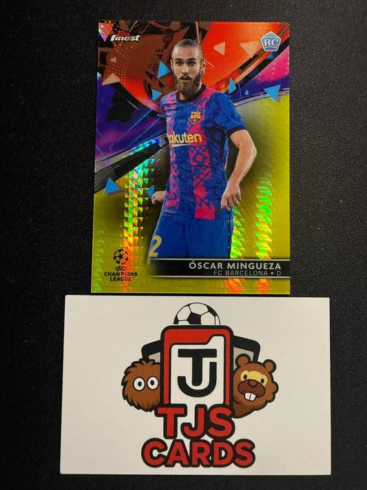 Oscar Mingueza - Rookie Yellow Prism /250 - TOPPS Finest UCL 2021/22