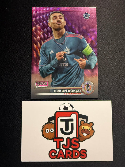 Orkun Kokcu - Rookie Pink Wave /150 - TOPPS Stadium Club Chrome 2022/23