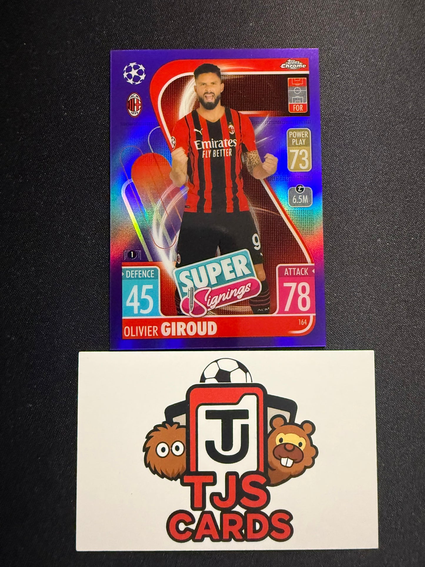 Olivier Giroud - Purple /299 - TOPPS Match Attax Chrome 2021/22