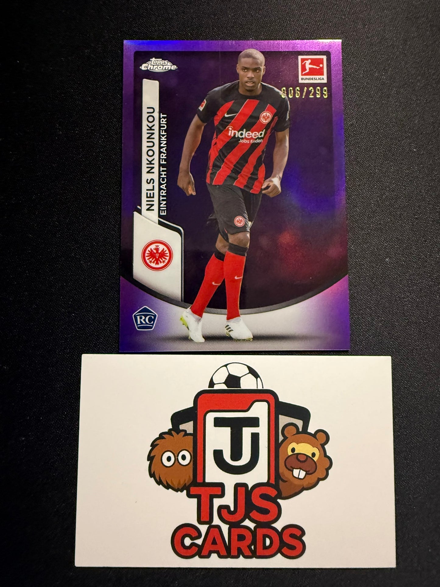 Niels Nkounkou - Rookie Purple /299 - TOPPS Bundesliga Chrome 2023/24