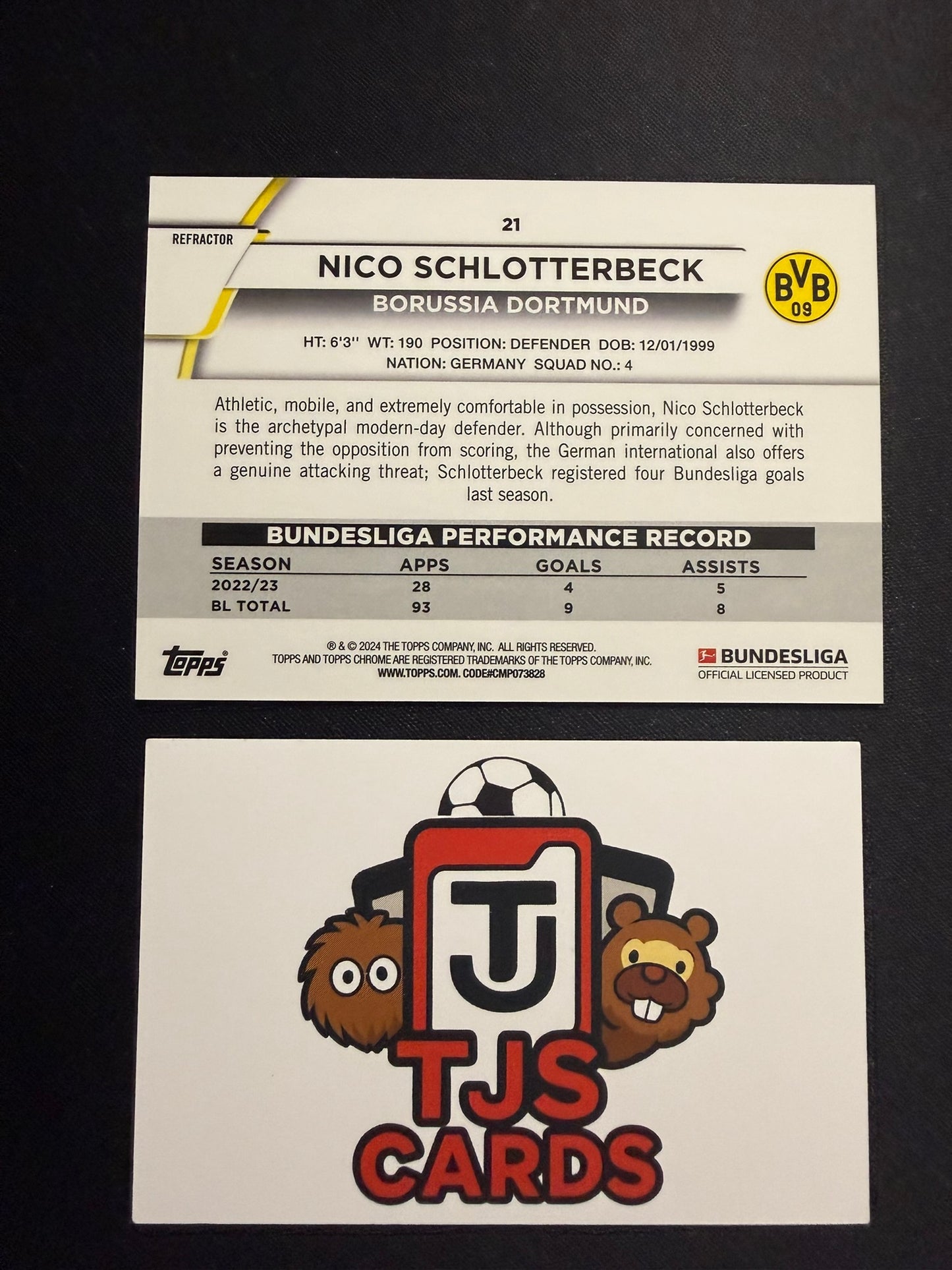 Nico Schlotterback - Pink /399 - TOPPS Bundesliga Chrome 2023/24