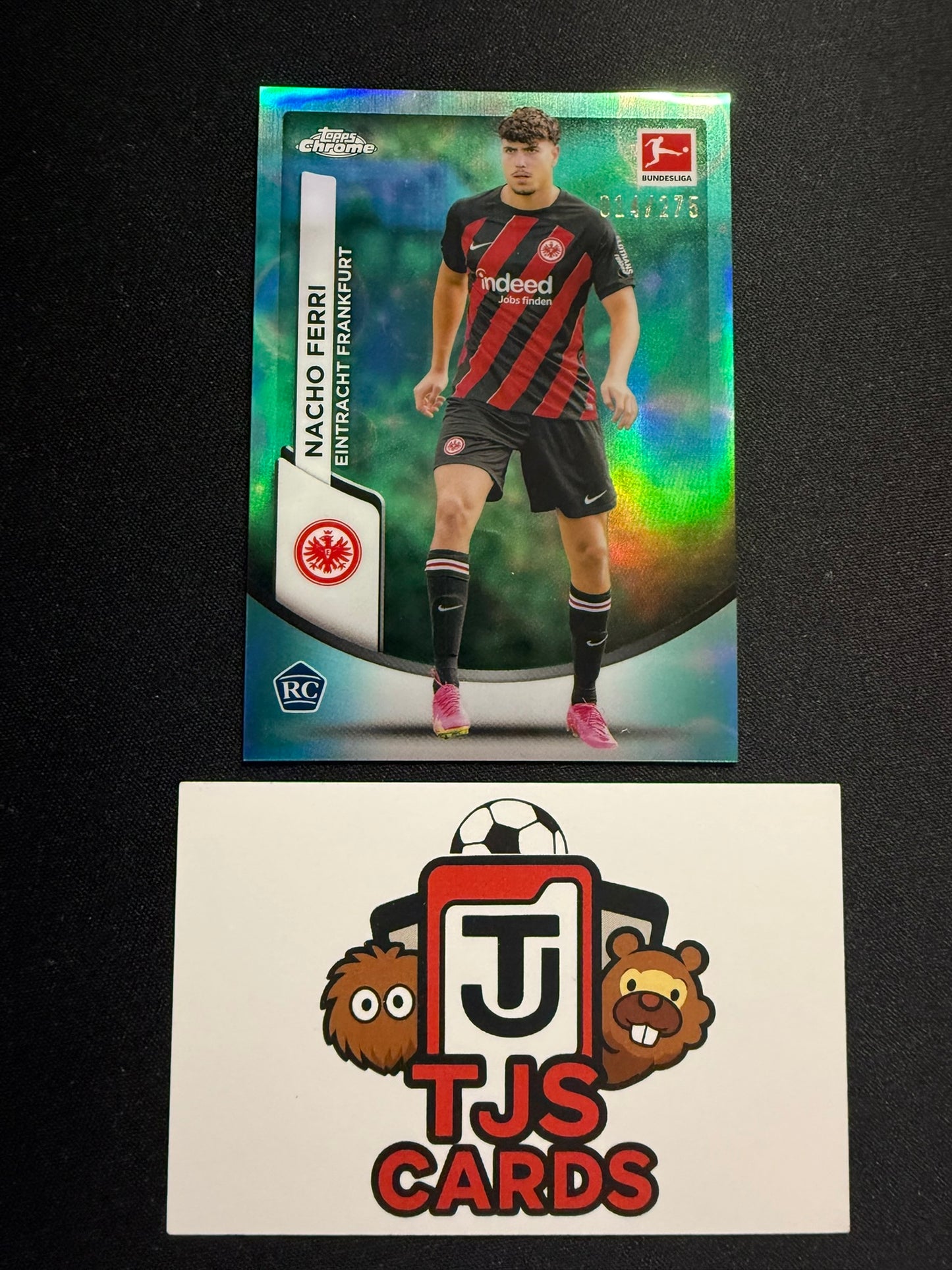 Nacho Ferri - Rookie Aqua Bubbles /275 - TOPPS Bundesliga Chrome 2023/24