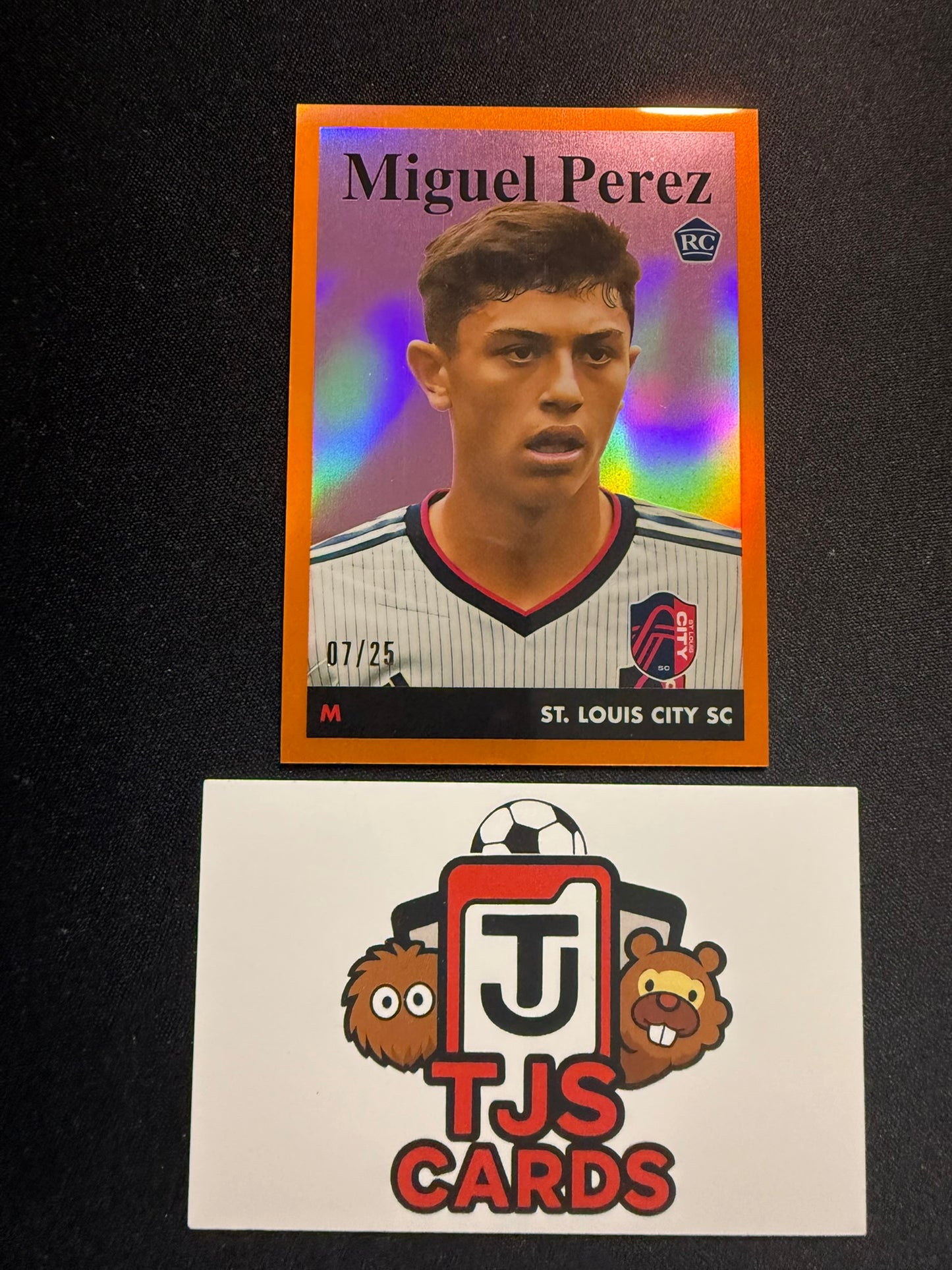 Miguel Perez - Rookie Orange 1958 /25 - TOPPS MLS Chrome 2023