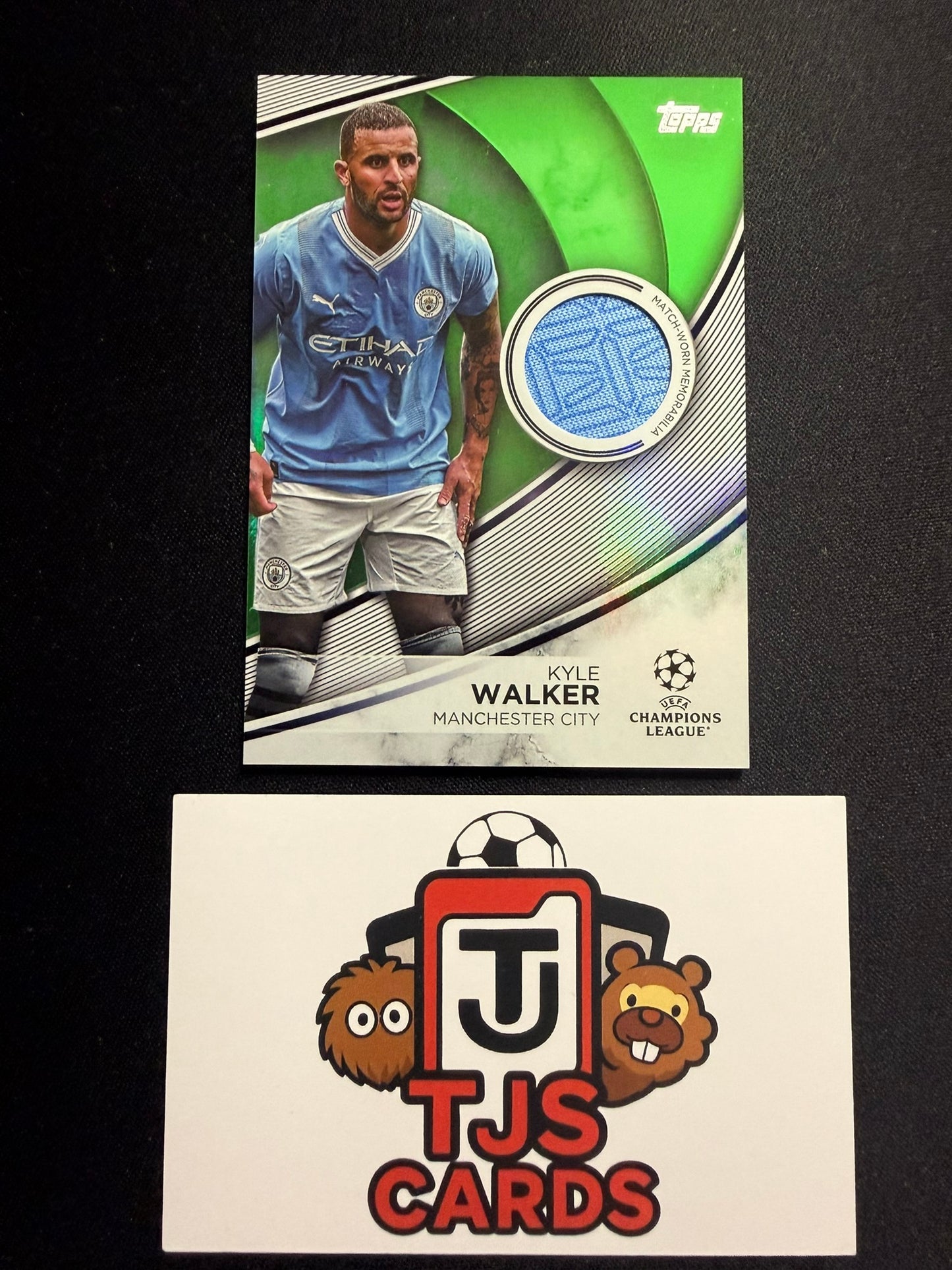 Kyle Walker - Neon Green Match-Worn Patch /199 - TOPPS UCC 2023/24