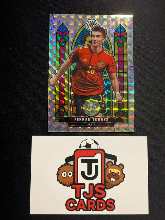 Ferran Torres - Stained Glass SP - Panini Mosaic UEFA Euro 2021
