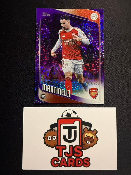 Gabriel Martinelli - Purple Sparkle /250 - TOPPS UCC 2025/26
