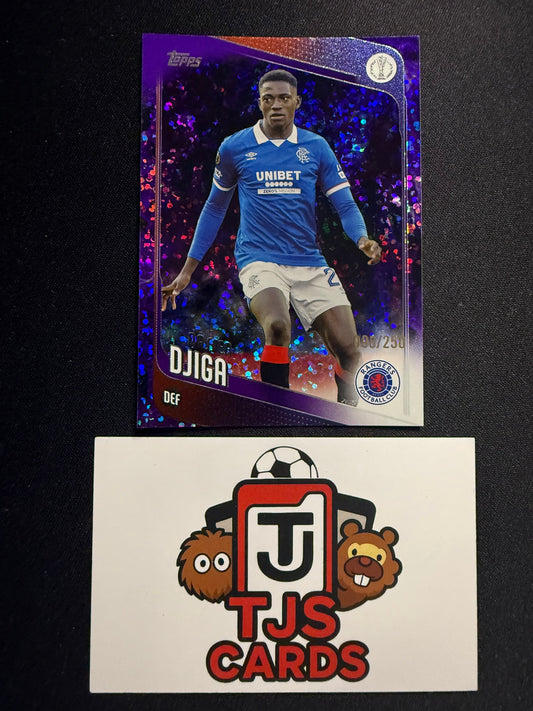 Nasser Djiga - Purple Sparkle /250 - TOPPS UCC 2025/26