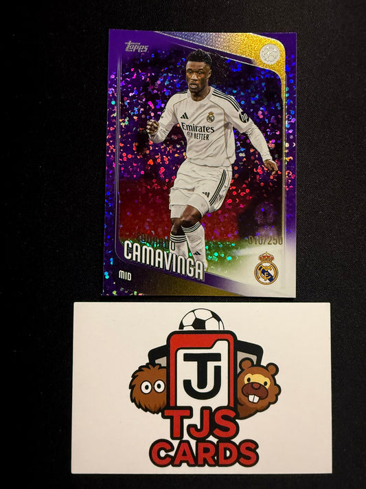 Eduardo Camavinga - Purple Sparkle /250 - TOPPS UCC 2025/26