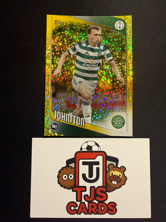 Alistair Johnston - Yellow Sparkle /299 - TOPPS UCC 2025/26