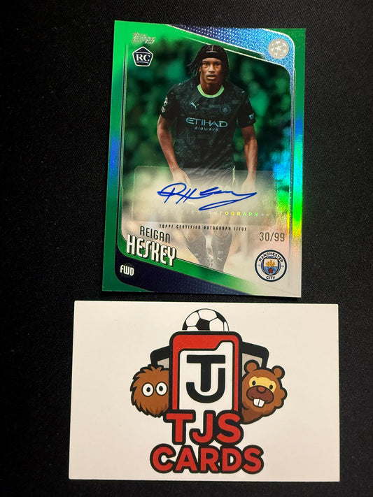 Reigan Heskey - Rookie Green Auto /99 - TOPPS UCC 2025/26
