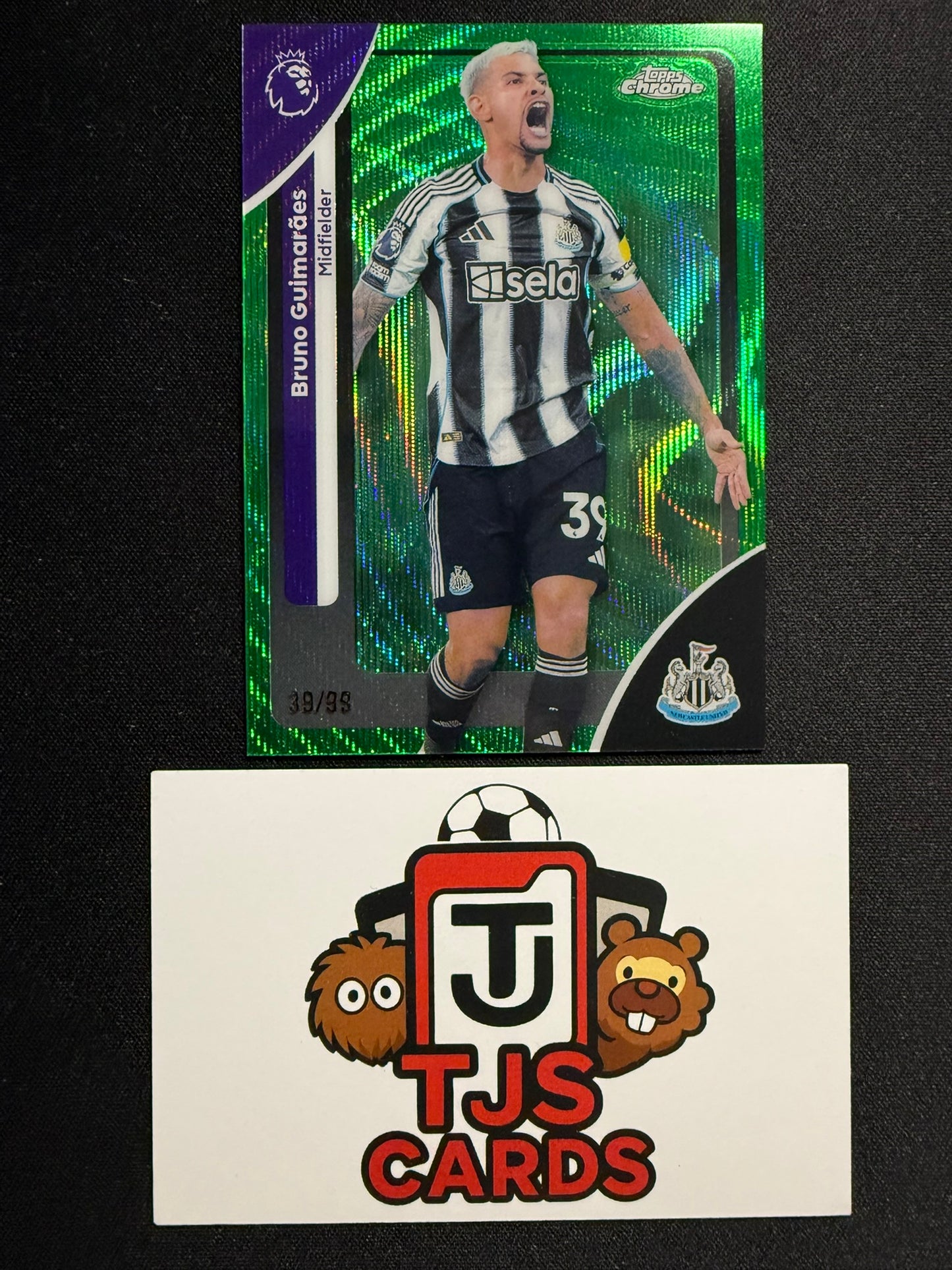 Bruno Guimaraes - Green Wave /99 - TOPPS Chrome Premier League 2026