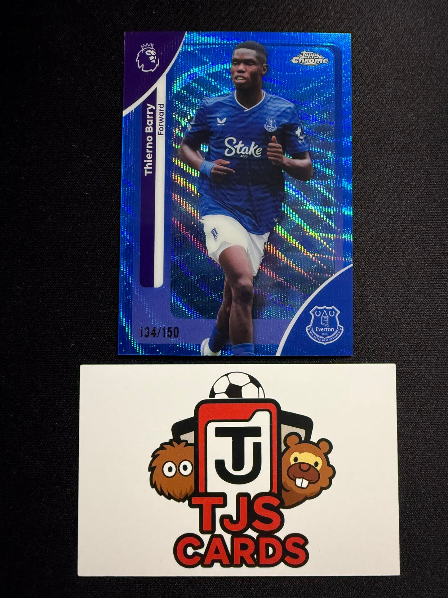 Thierno Barry - Blue Wave /150 - TOPPS Chrome Premier League 2026