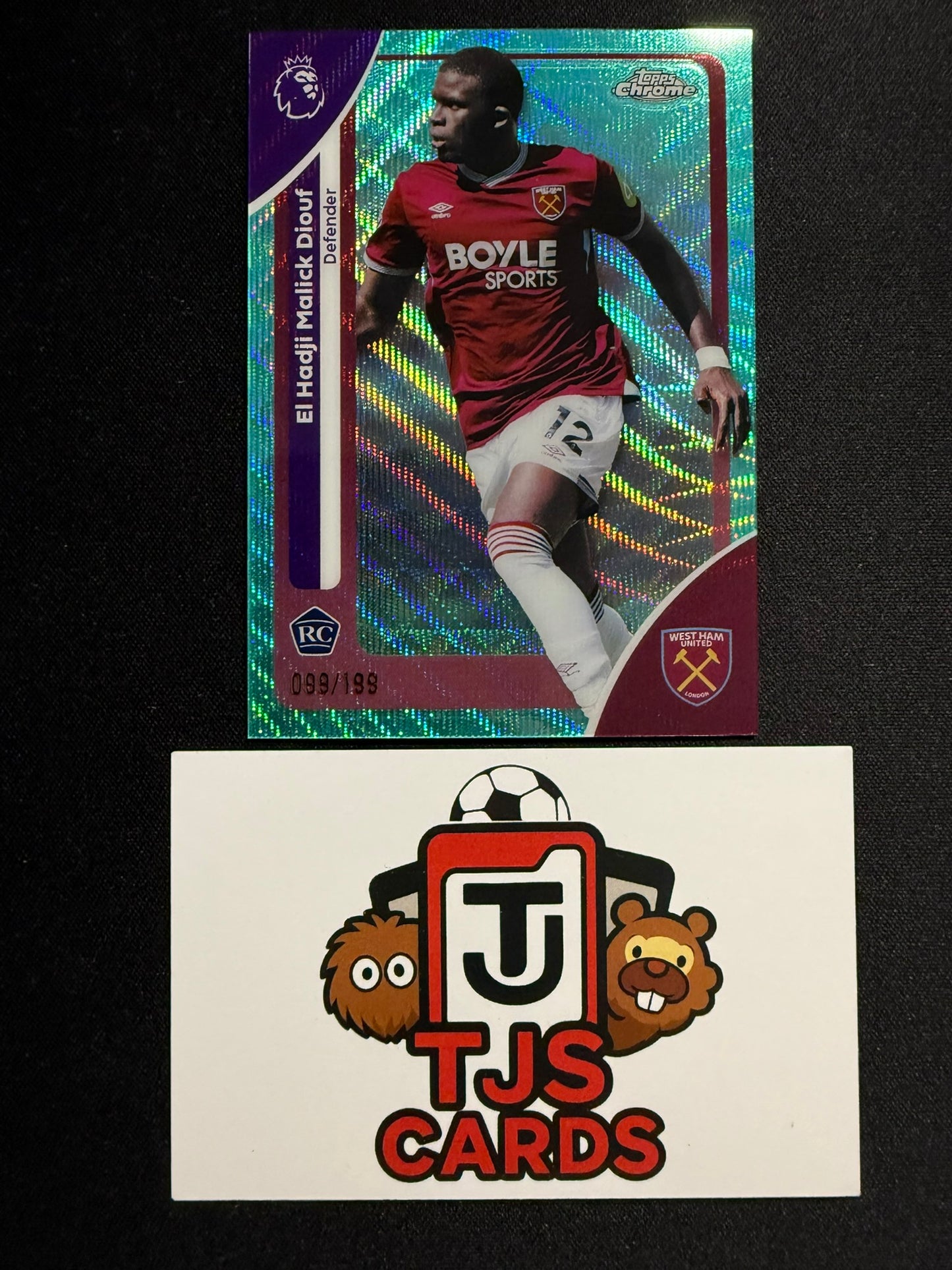 El Hadji Malick Diouf - Rookie Aqua Wave /199 - TOPPS Chrome Premier League 2026