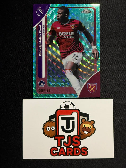 El Hadji Malick Diouf - Rookie Aqua Wave /199 - TOPPS Chrome Premier League 2026