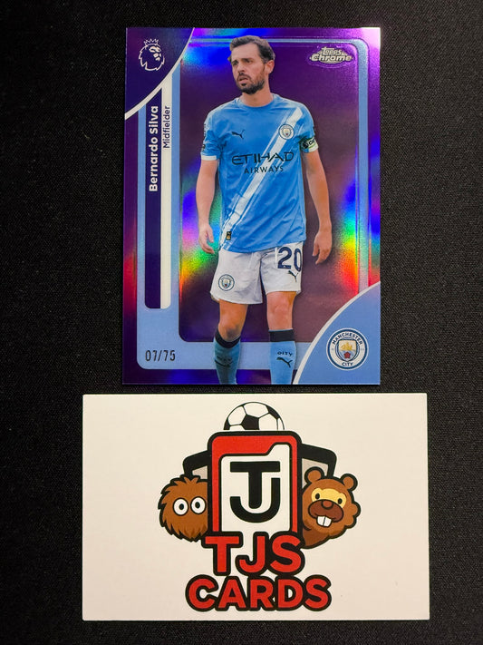 Bernardo Silva - Purple /75 - TOPPS Chrome Premier League 2026