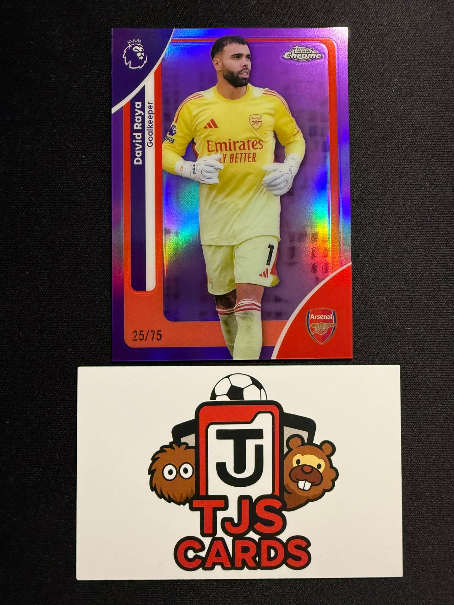 David Raya - Purple /75 - TOPPS Chrome Premier League 2026