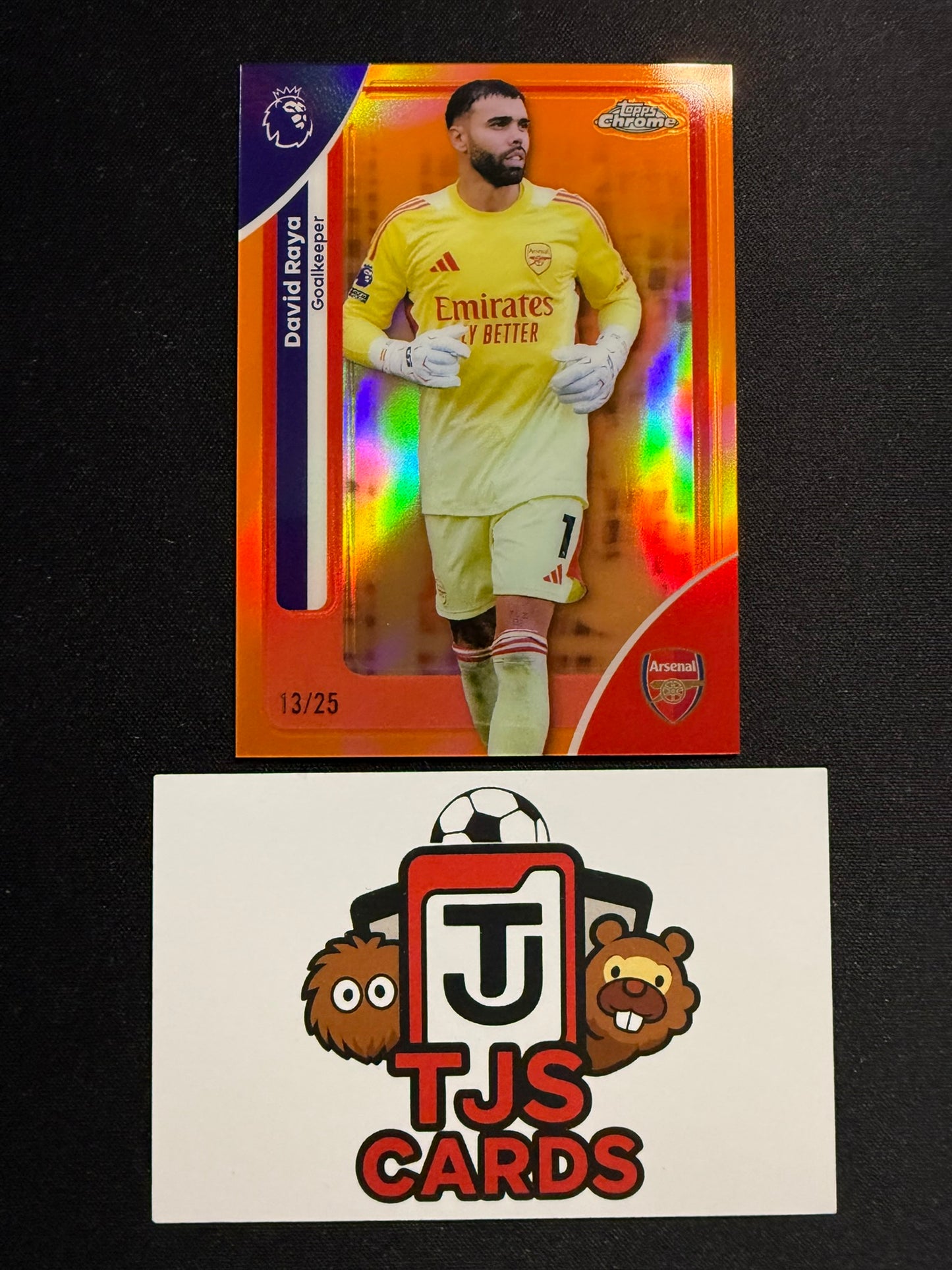 David Raya - Orange /25 - TOPPS Chrome Premier League 2026