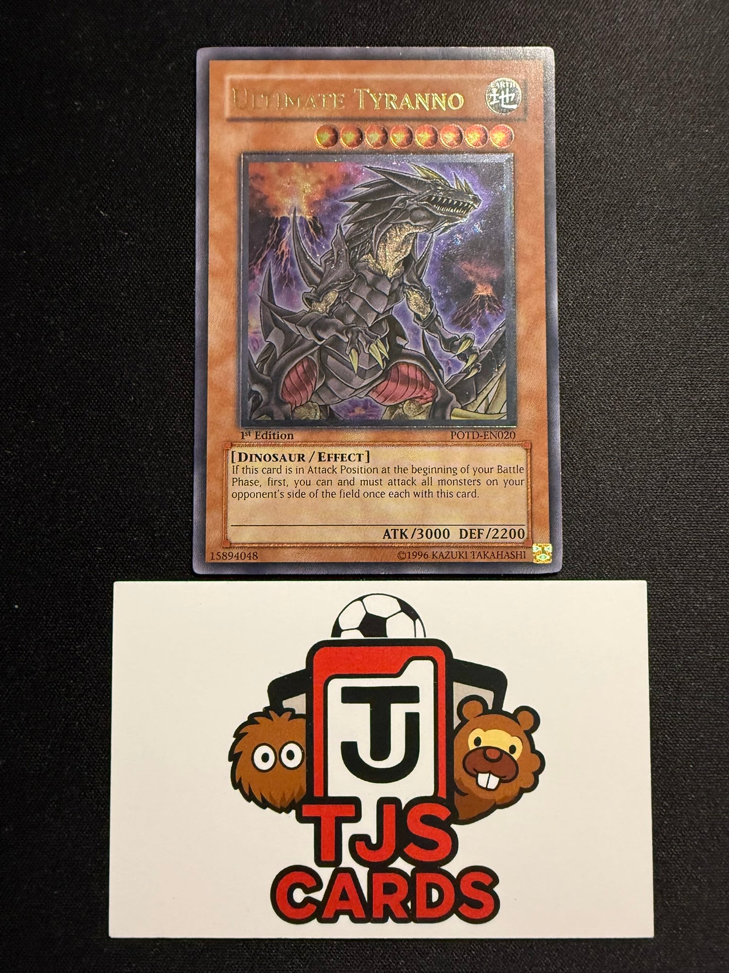 Ultimate Tyranno - Ultimate Rare 1st Edition POTD-EN020 - LP - YuGiOh