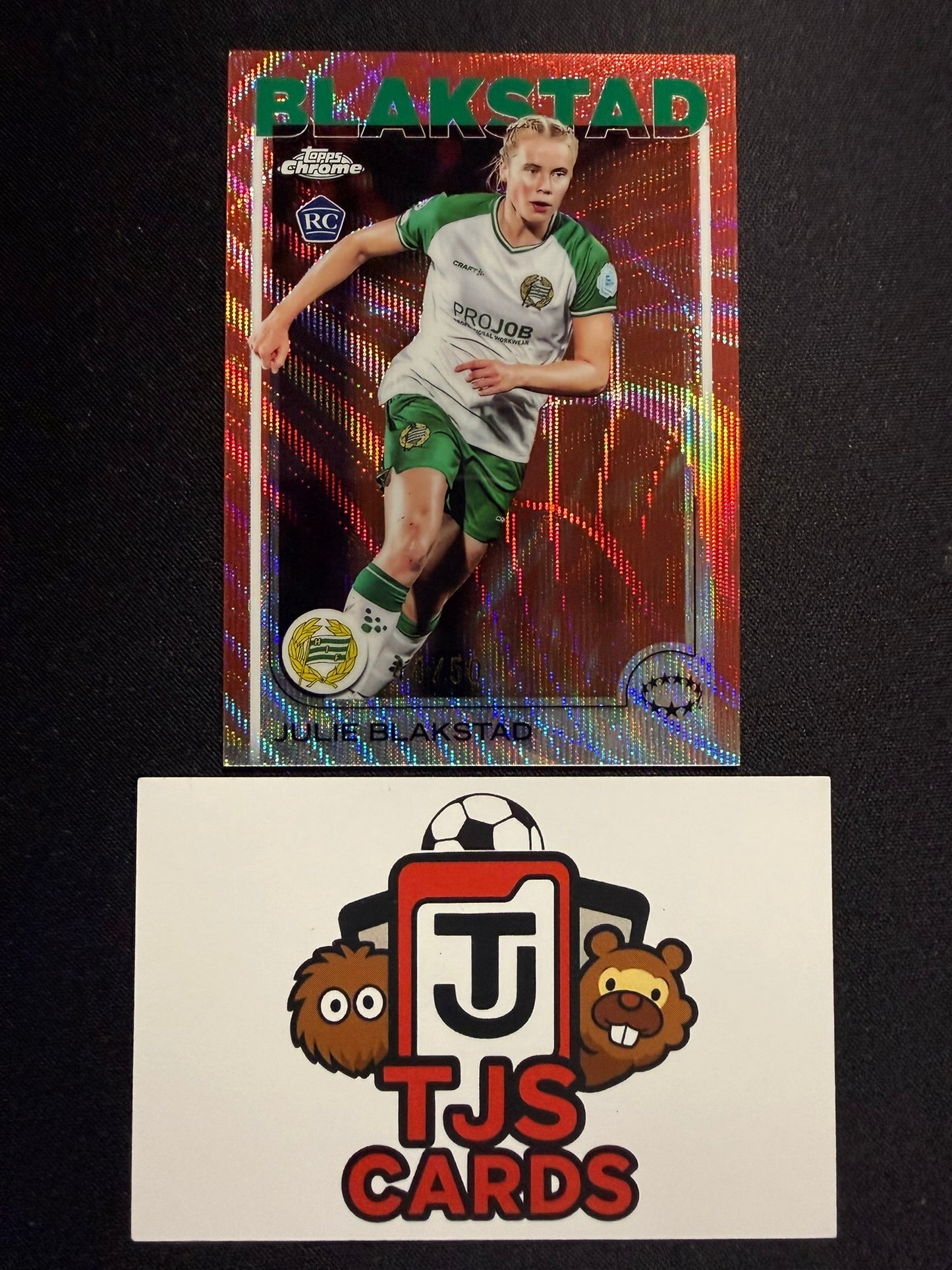 Julie Blakstad - Rookie Rose Gold Wave /50 - TOPPS Chrome UWCL 2024/25