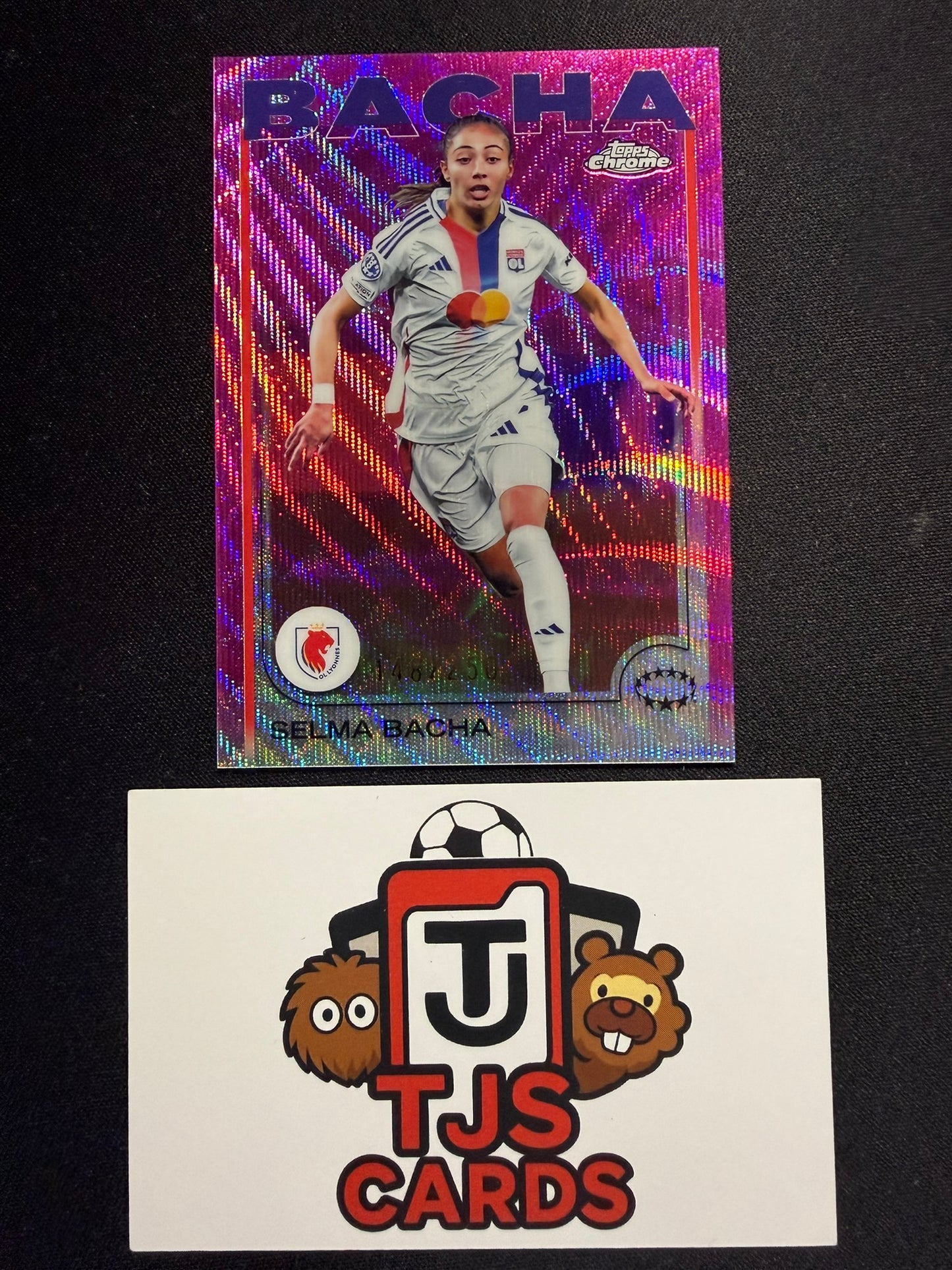Selma Bacha - Pink Wave /250 - TOPPS Chrome UWCL 2024/25