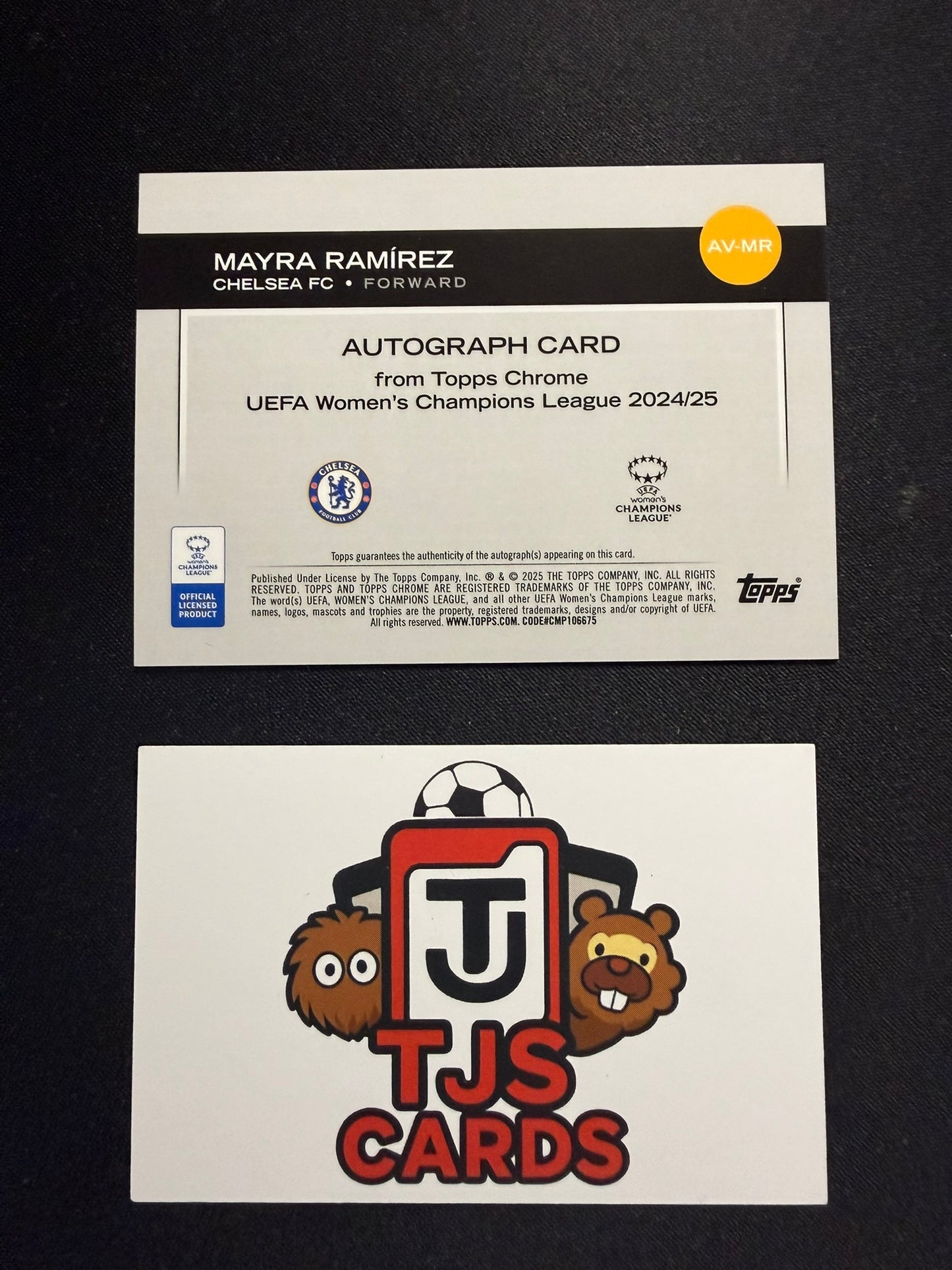 Mayra Ramirez - Rookie Blue Auto /150 - TOPPS Chrome UWCL 2024/25