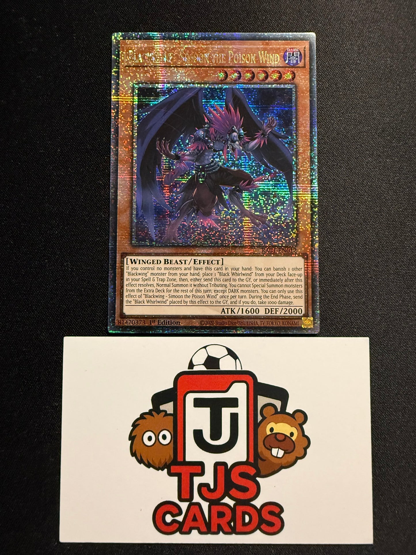 Blackwing - Simoon The Poison Wind - Quarter Century Secret Rare RA01-EN012 - YuGiOh