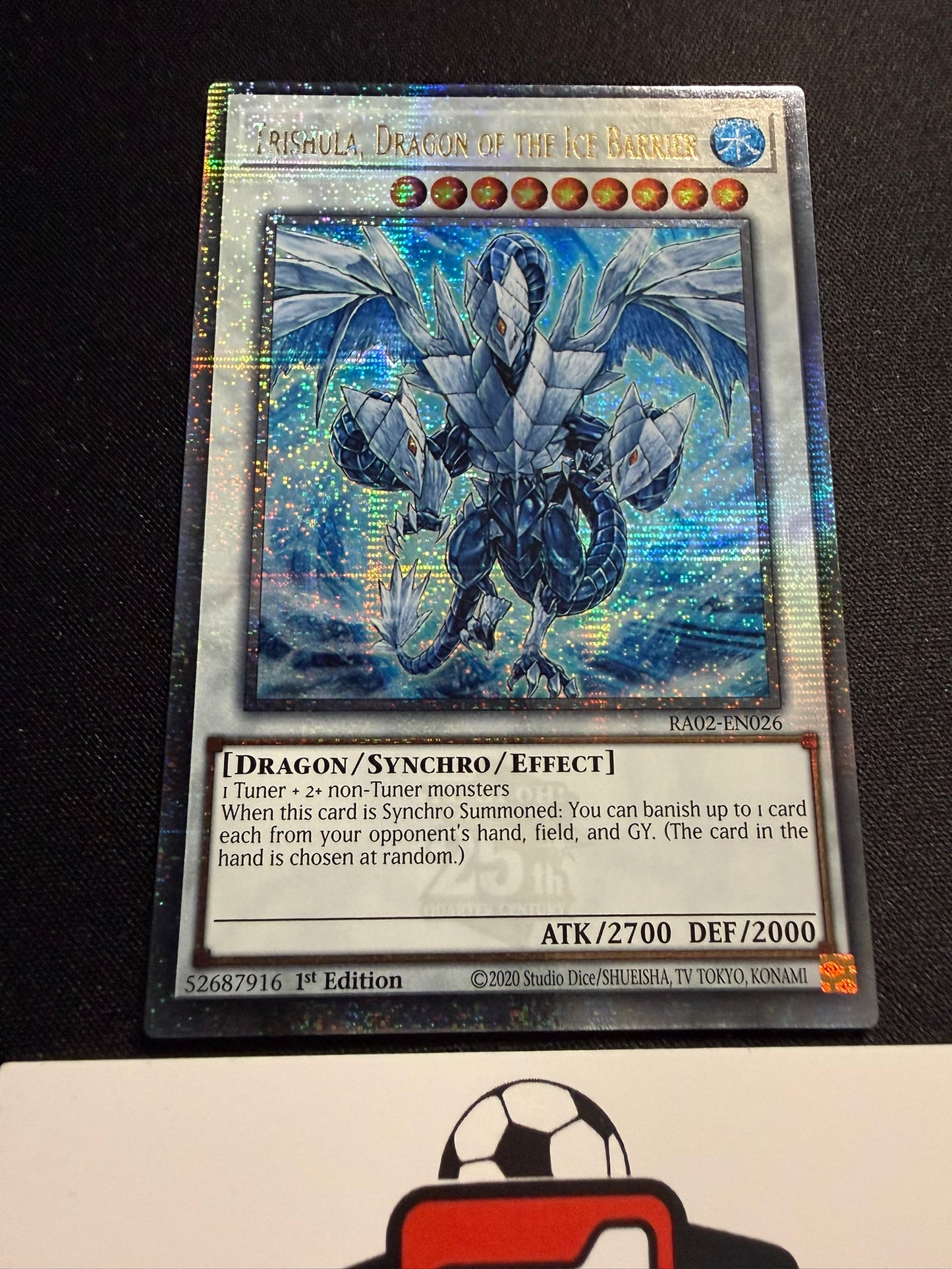 Trishula, Dragon Of The Ice Barrier - Quarter Century Secret Rare RA02-EN026 - YuGiOh