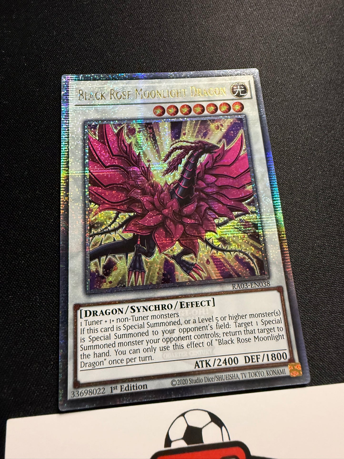 Black Rose Moonlight Dragon - Quarter Century Secret Rare RA03-EN038 - YuGiOh