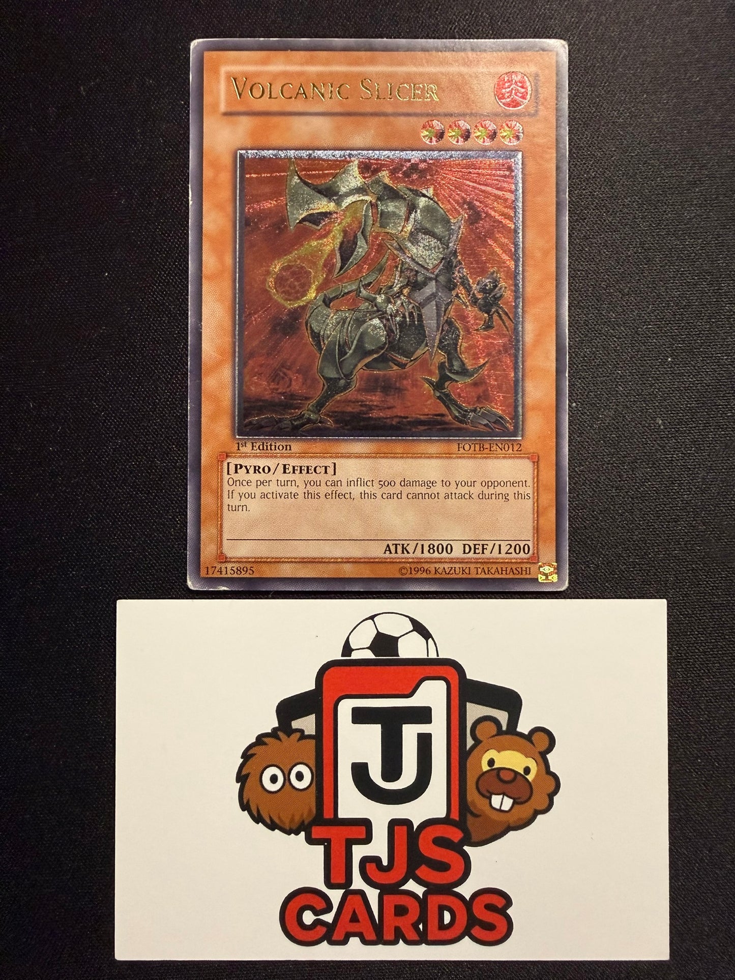 Volcanic Slicer - Ultimate Rare 1st Edition FOTB-EN012 - HP - YuGiOh