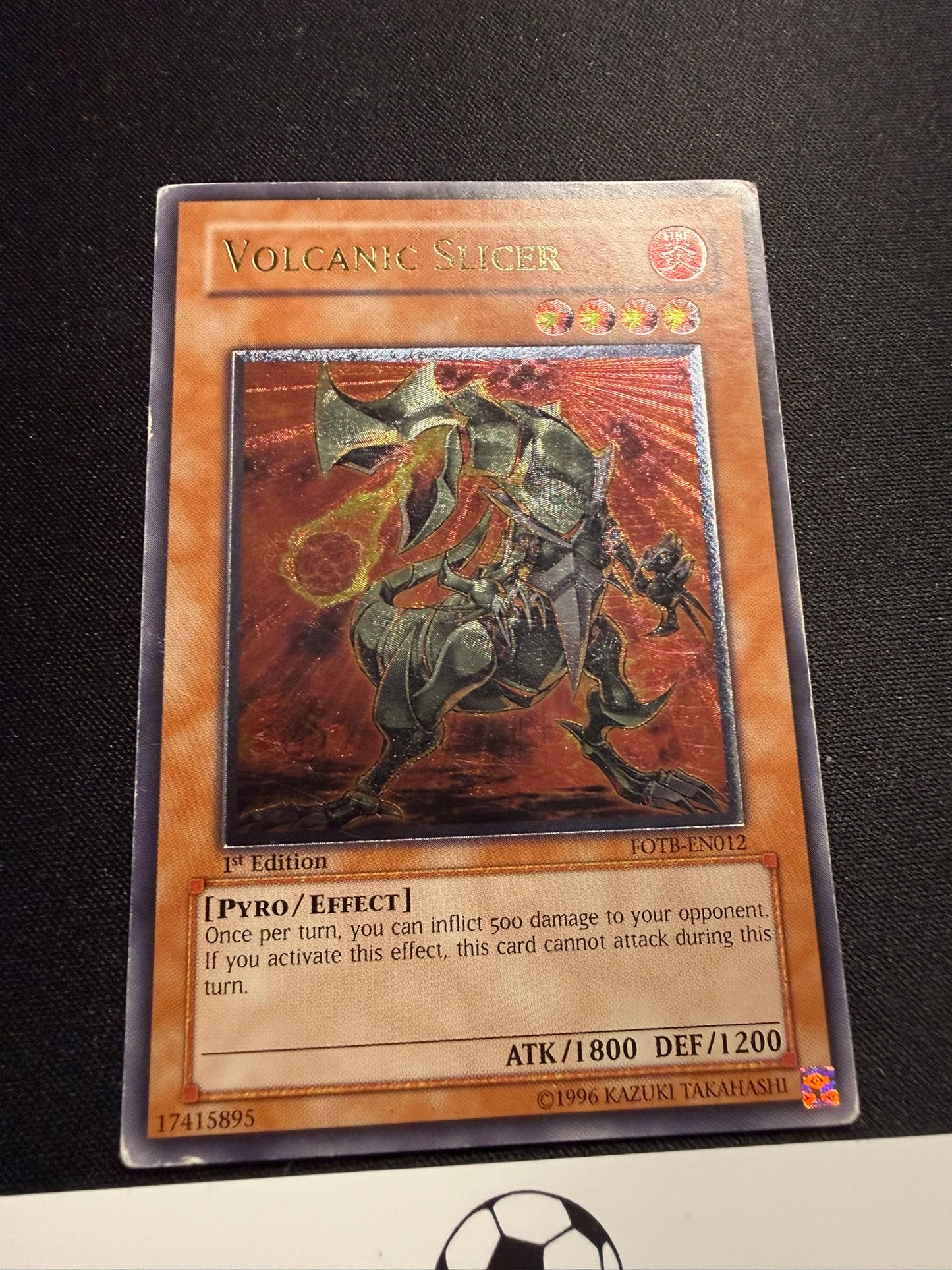Volcanic Slicer - Ultimate Rare 1st Edition FOTB-EN012 - HP - YuGiOh