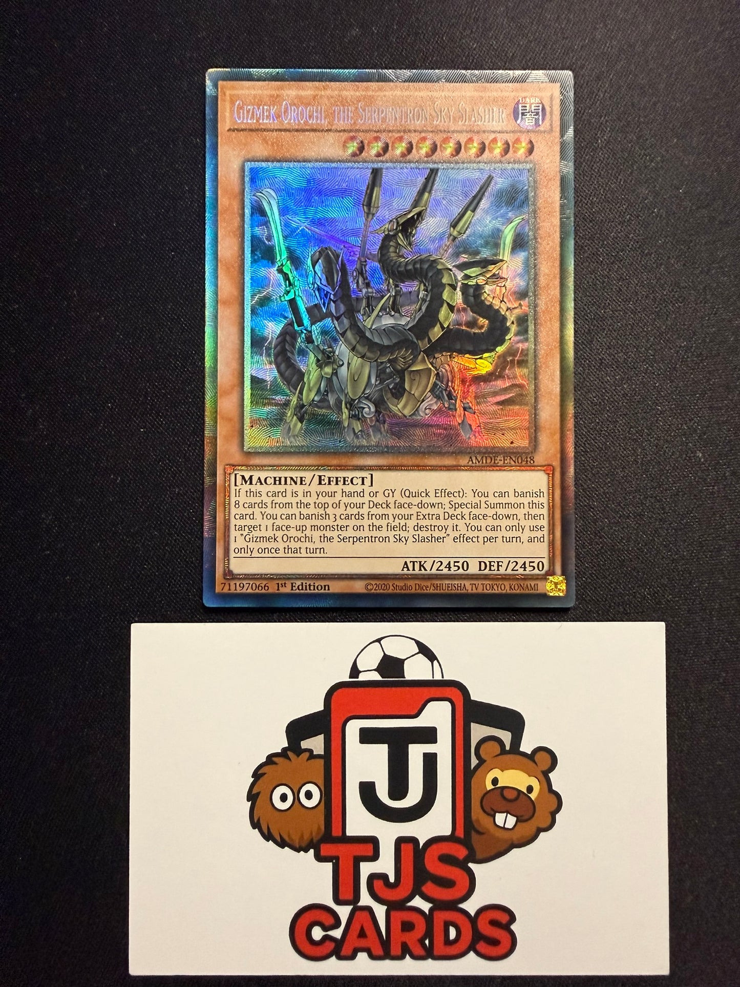 Gizmek Orochi, The Serpentron Sky Slasher - Collector's Rare 1st Edition AMDE-EN048 - YuGiOh