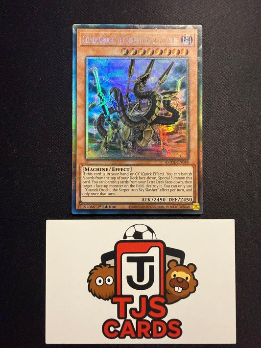Gizmek Orochi, The Serpentron Sky Slasher - Collector's Rare 1st Edition AMDE-EN048 - YuGiOh