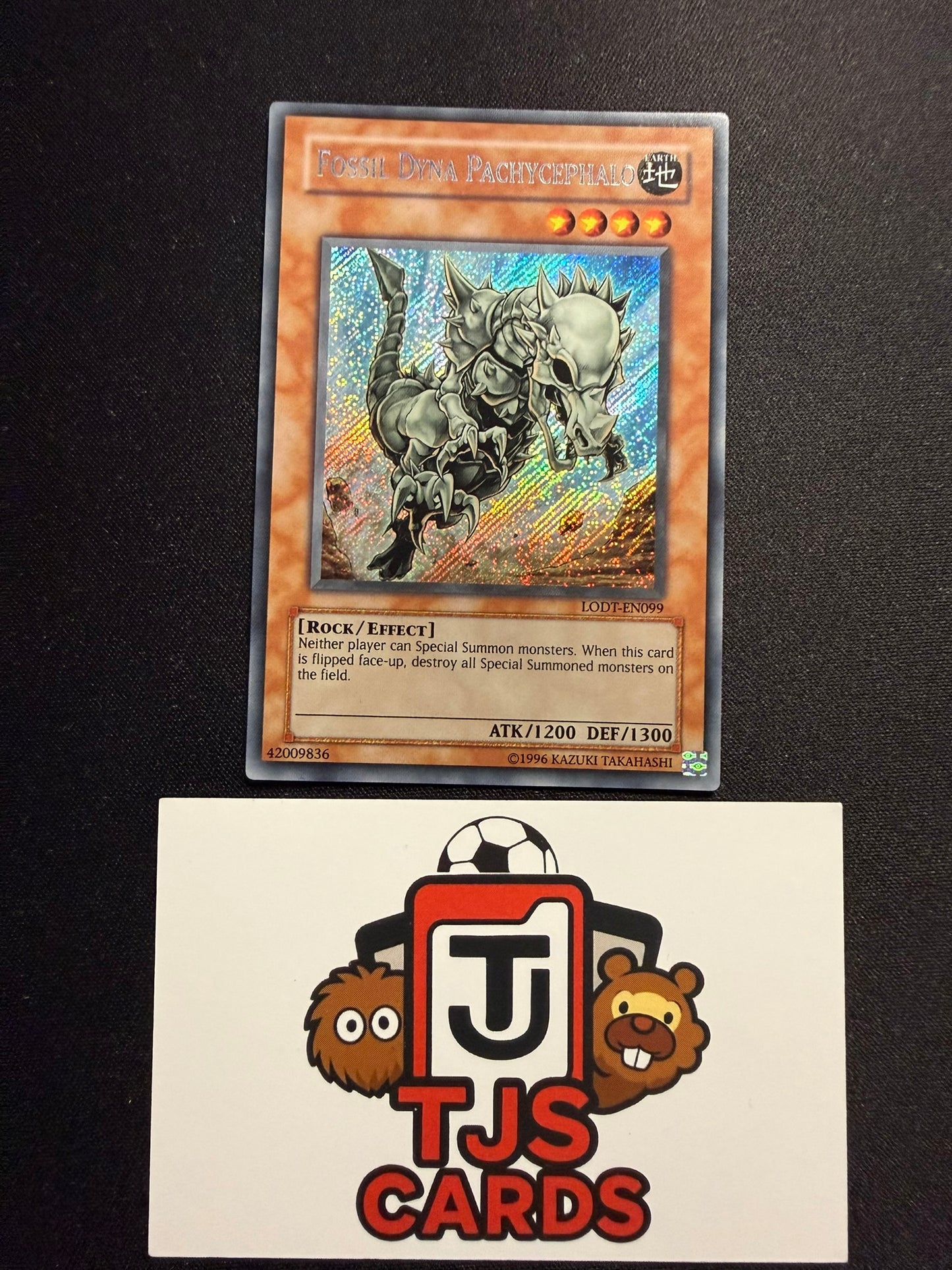Fossil Dyna Pachycephalo - Secret Rare LODT-EN099 - LP - YuGiOh