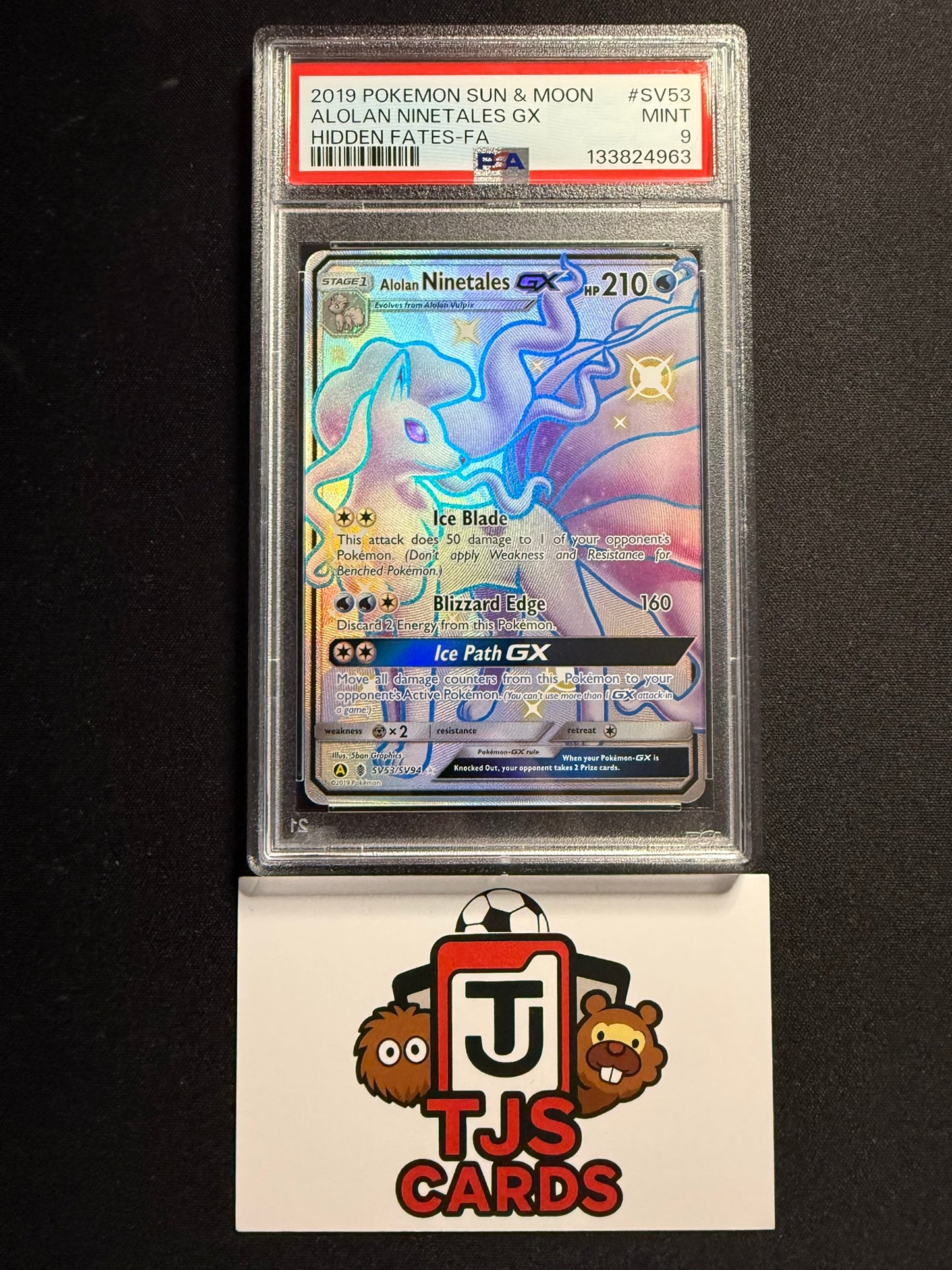 Alolan Ninetales GX - PSA 9 - Hidden Fates SV53/SV94 - Pokemon