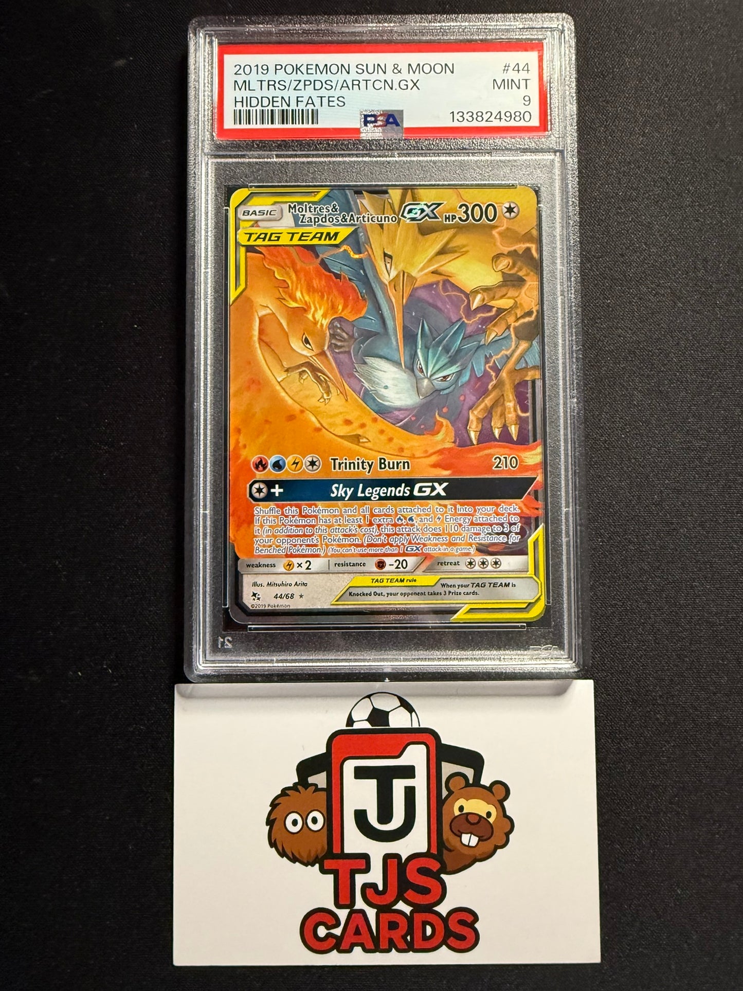 Moltres Zapdos Articuno GX - PSA 9 - Hidden Fates 44/68 - Pokemon
