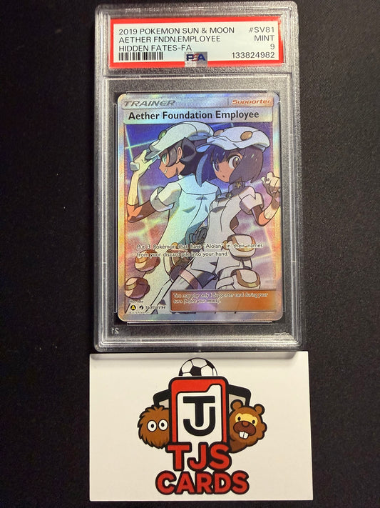 Aether Foundation Employee - PSA 9 - Hidden Fates SV81/SV94 - Pokemon