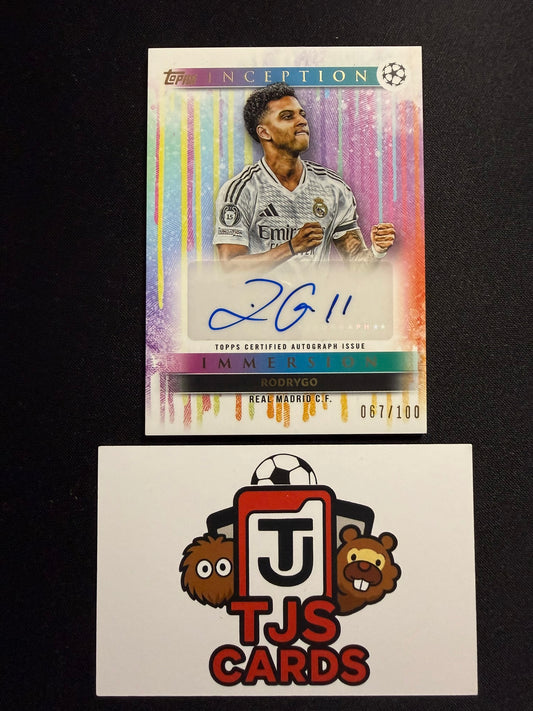 Rodrygo - Immersion Auto /100 - TOPPS Inception UCC 2024/25