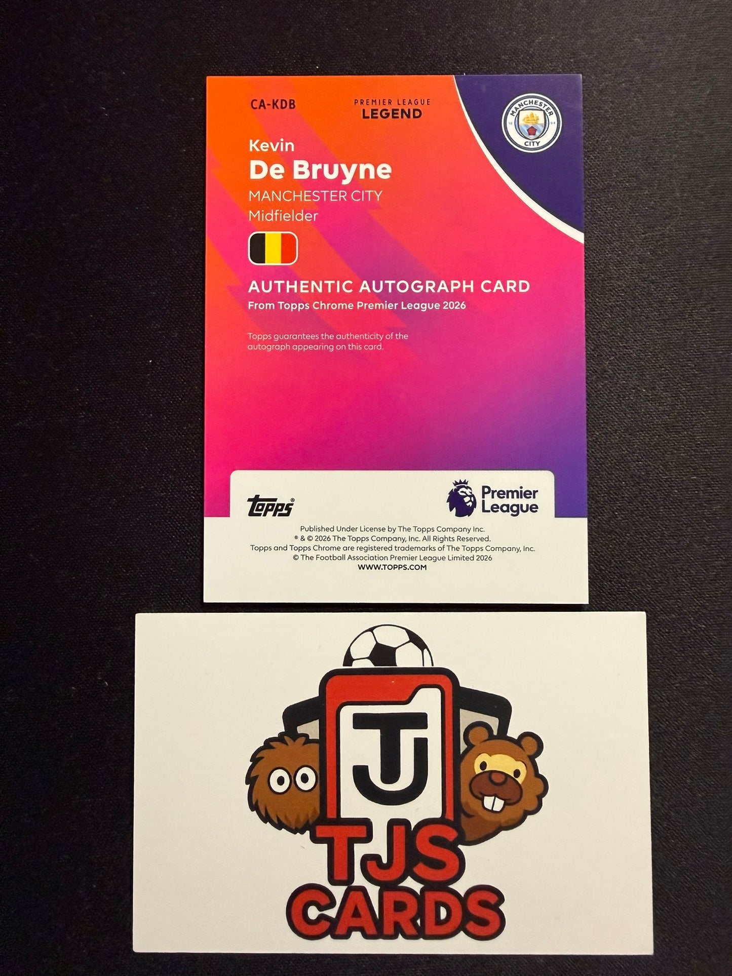 Kevin De Bruyne - Orange Geometric Auto /25 - TOPPS Chrome Premier League 2026