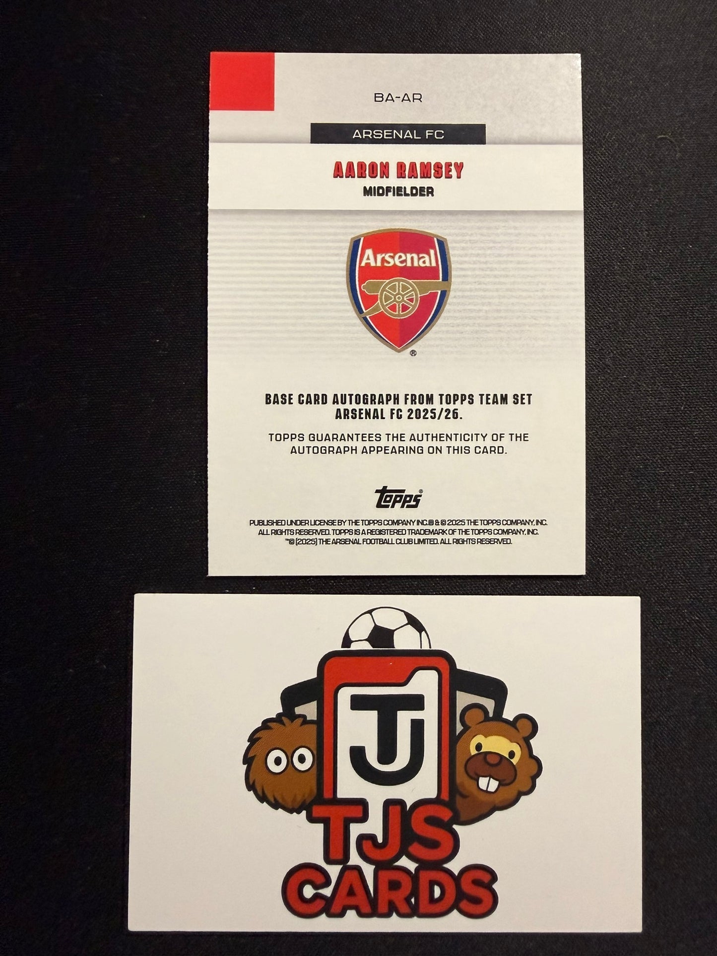 Aaron Ramsey - Auto /150 - TOPPS Arsenal Team Set 2025/26